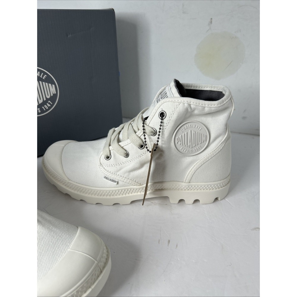 Palladium Pampa Star White Womens Canvas Boots Size 9 - Picture 2 of 9